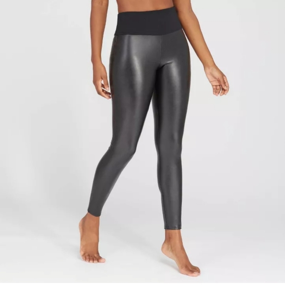 Assets By Spanx Pants - Spanx (Asset) Faux Leather Shaping Leggings